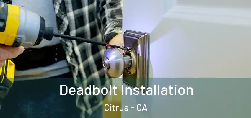  Deadbolt Installation Citrus - CA
